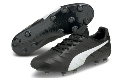 Puma King Platinum 21 FG/AG - Black/White Men's Footwear Closeout - Third Coast Soccer
