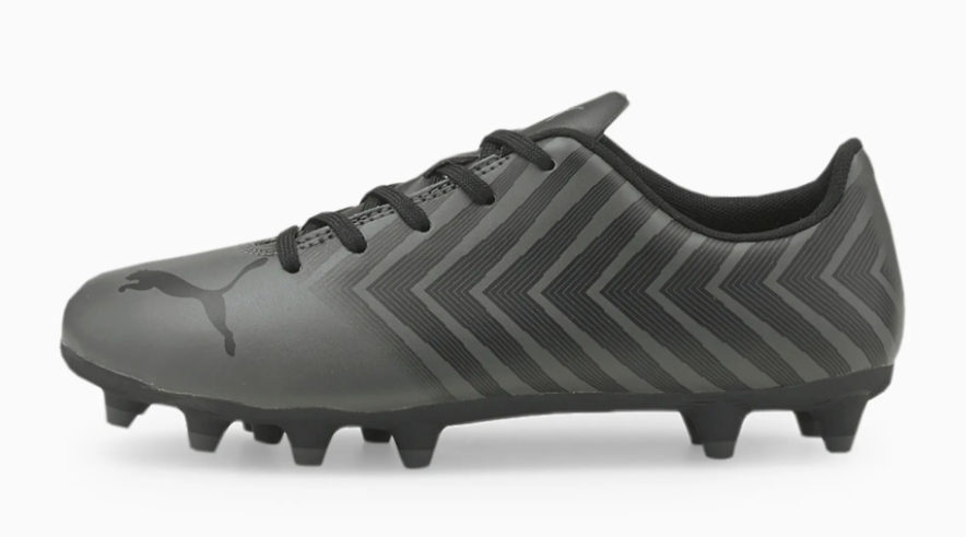 Puma Junior Tacto II FG - Puma Black/Castlerock Youth Firm Ground Youth 6.5 Black/Castlerock - Third Coast Soccer