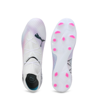 PUMA Future 7 Pro FG/AG - White/Black/Poison Pink Mens Footwear   - Third Coast Soccer