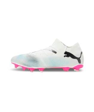 PUMA Future 7 Match FG/AG - White/Black/Poison Pink Mens Footwear   - Third Coast Soccer