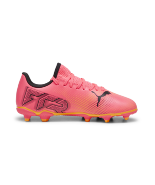PUMA Junior Future 7 Play FG/AG - Sunset Glow/Black/Sun Stream Youth Footwear   - Third Coast Soccer