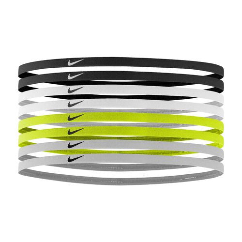 Nike Skinny Hairbands 8-Pack - Black/White/Volt/Gray General Accessories Black/Black/White  - Third Coast Soccer