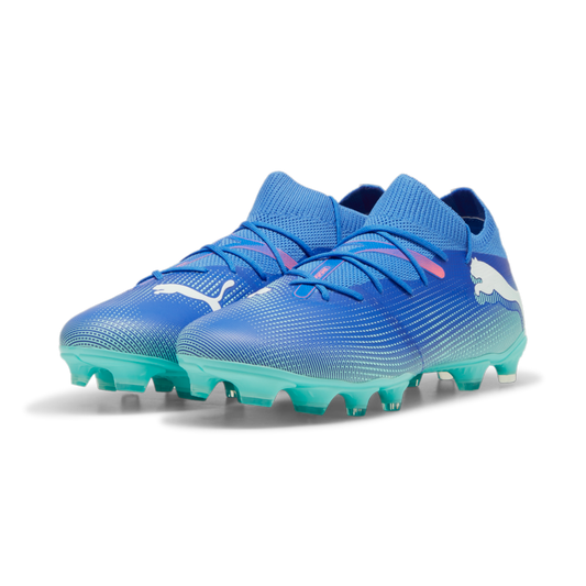 Puma Future 7 Match FG/AG - Bluemazing/White/Electric Peppermint Men's Footwear Closeout - Third Coast Soccer