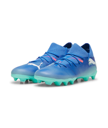 Puma Future 7 Match FG/AG JR - Bluemazing/White/Electric Peppermint Youth Footwear   - Third Coast Soccer