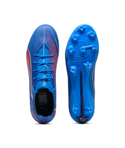 PUMA Ultra 6 Pro FG/AG - Ultra Blue/Puma White/Glowing Red Mens Firm Ground - Third Coast Soccer