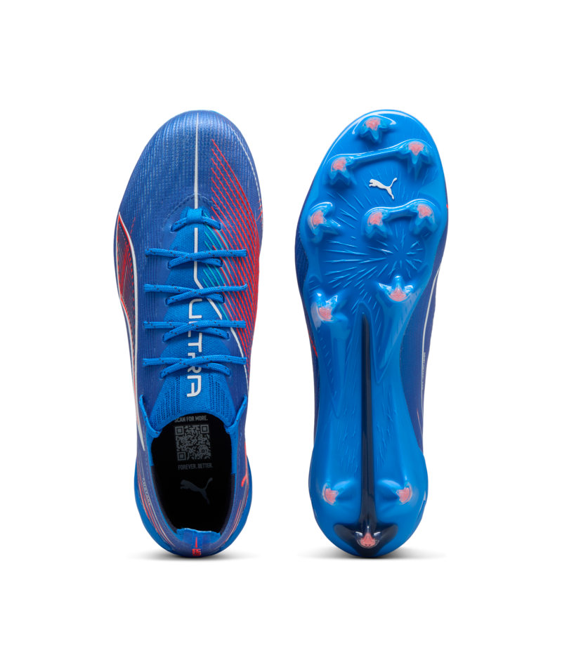 PUMA Ultra 6 Ultimate FG -Ultra Blue/Puma White/Glowing Red Mens Footwear - Third Coast Soccer