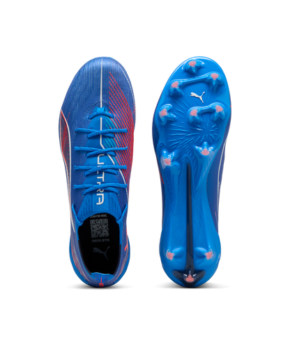 PUMA Ultra 6 Ultimate FG -Ultra Blue/Puma White/Glowing Red Mens Footwear - Third Coast Soccer