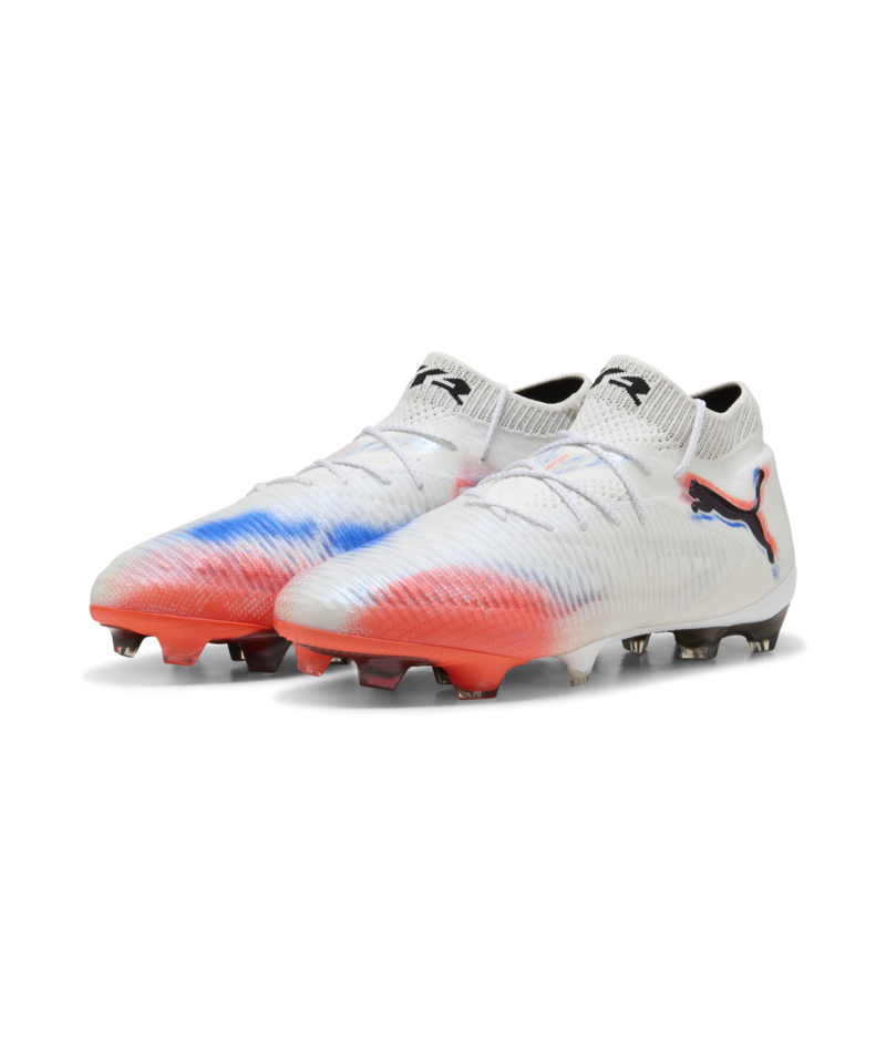 PUMA Future 8 Ultimate FG - White/Black/Glowing Red Mens Footwear White Mens 7 - Third Coast Soccer