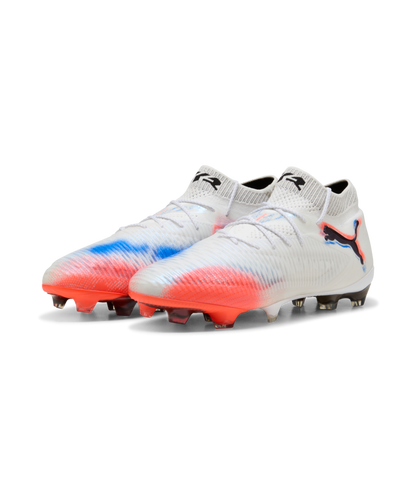 PUMA Future 8 Ultimate FG - White/Black/Glowing Red Mens Footwear White Mens 7 - Third Coast Soccer