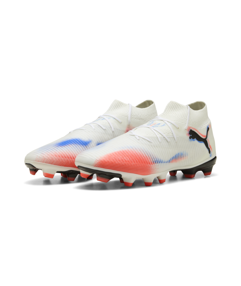 PUMA Future 8 Pro FG/AG - White/Black/Glowing Red Mens Footwear White Mens 7 - Third Coast Soccer