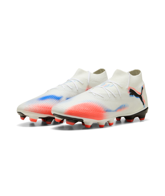 PUMA Future 8 Pro FG/AG - White/Black/Glowing Red Mens Footwear White Mens 7 - Third Coast Soccer