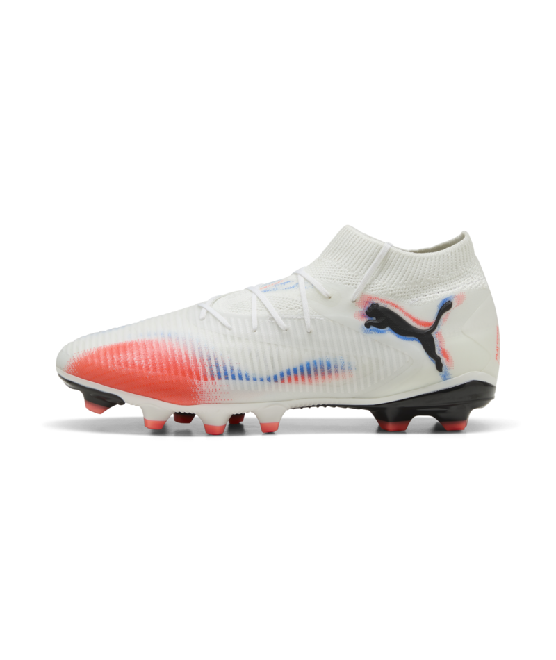 PUMA Future 8 Pro FG/AG - White/Black/Glowing Red Mens Footwear - Third Coast Soccer