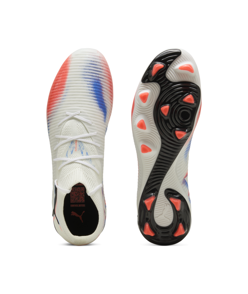 PUMA Future 8 Pro FG/AG - White/Black/Glowing Red Mens Footwear - Third Coast Soccer