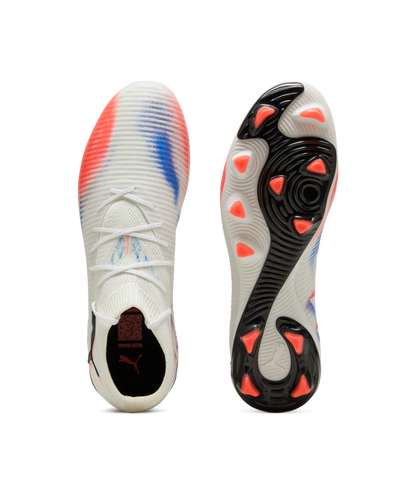 PUMA Future 8 Pro FG/AG - White/Black/Glowing Red Mens Footwear - Third Coast Soccer