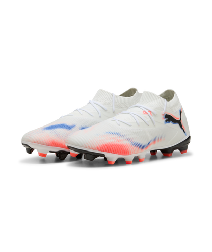 PUMA Future 8 Match FG/AG - White/Black/Glowing Red Mens Footwear White Mens 7 - Third Coast Soccer