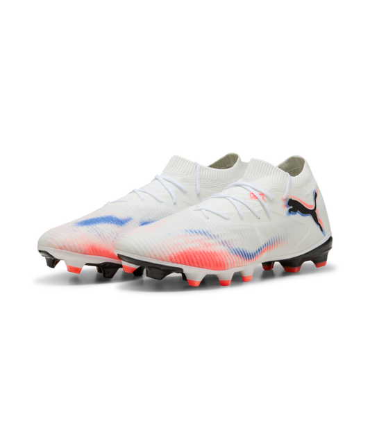 PUMA Future 8 Match FG/AG - White/Black/Glowing Red Mens Footwear White Mens 7 - Third Coast Soccer