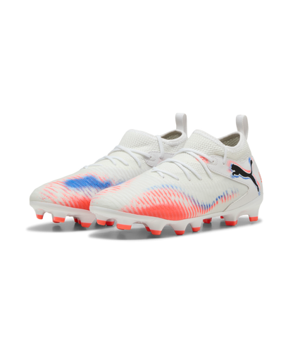PUMA Future 8 Match FG/AG Jr - White/Black/Glowing Red Youth Footwear White Youth 1 - Third Coast Soccer