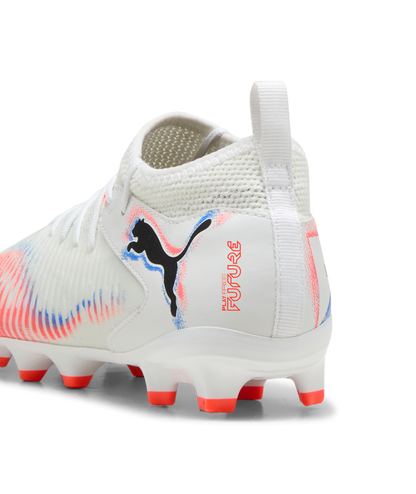 PUMA Future 8 Match FG/AG Jr - White/Black/Glowing Red Youth Footwear - Third Coast Soccer