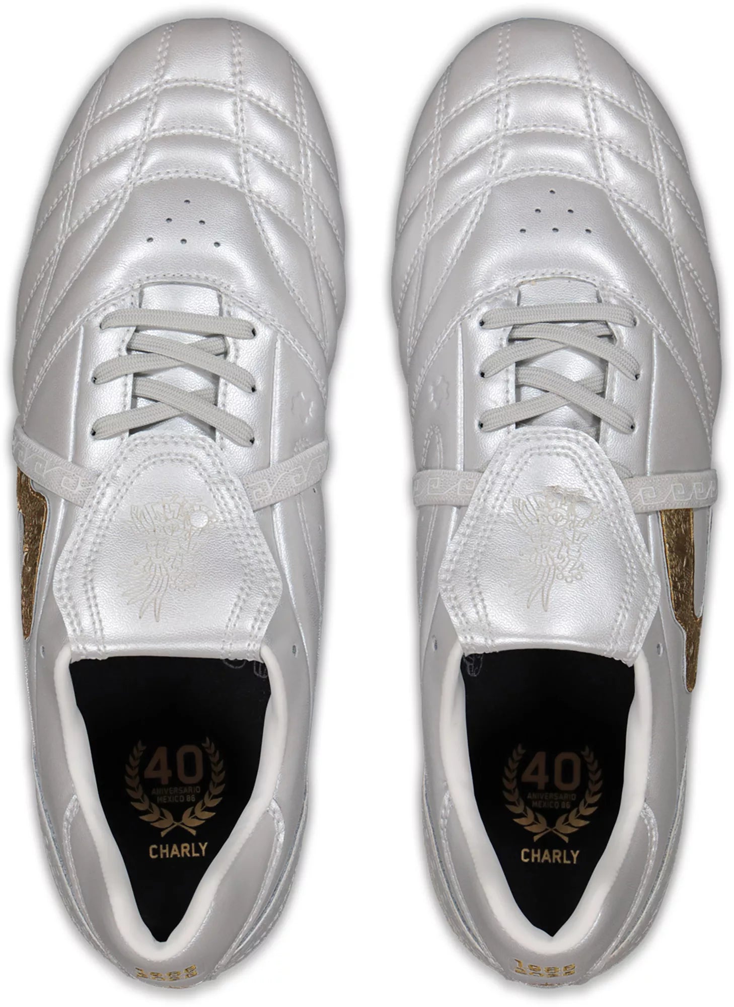 CHARLY Legendario 26 PFX FG - White/Gold Mens Footwear - Third Coast Soccer