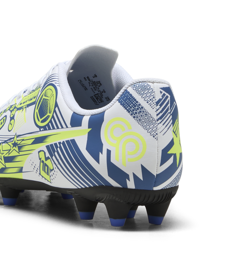 PUMA ULTRA CP LEGACY FG/AG JR - White/Lake Blue/Yellow Alert Youth Footwear - Third Coast Soccer