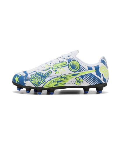 PUMA ULTRA CP LEGACY FG/AG JR - White/Lake Blue/Yellow Alert Youth Footwear - Third Coast Soccer