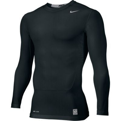 Nike Npc Core 2.0 Compression L/S Top Training Wear Carbon Heather Small - Third Coast Soccer