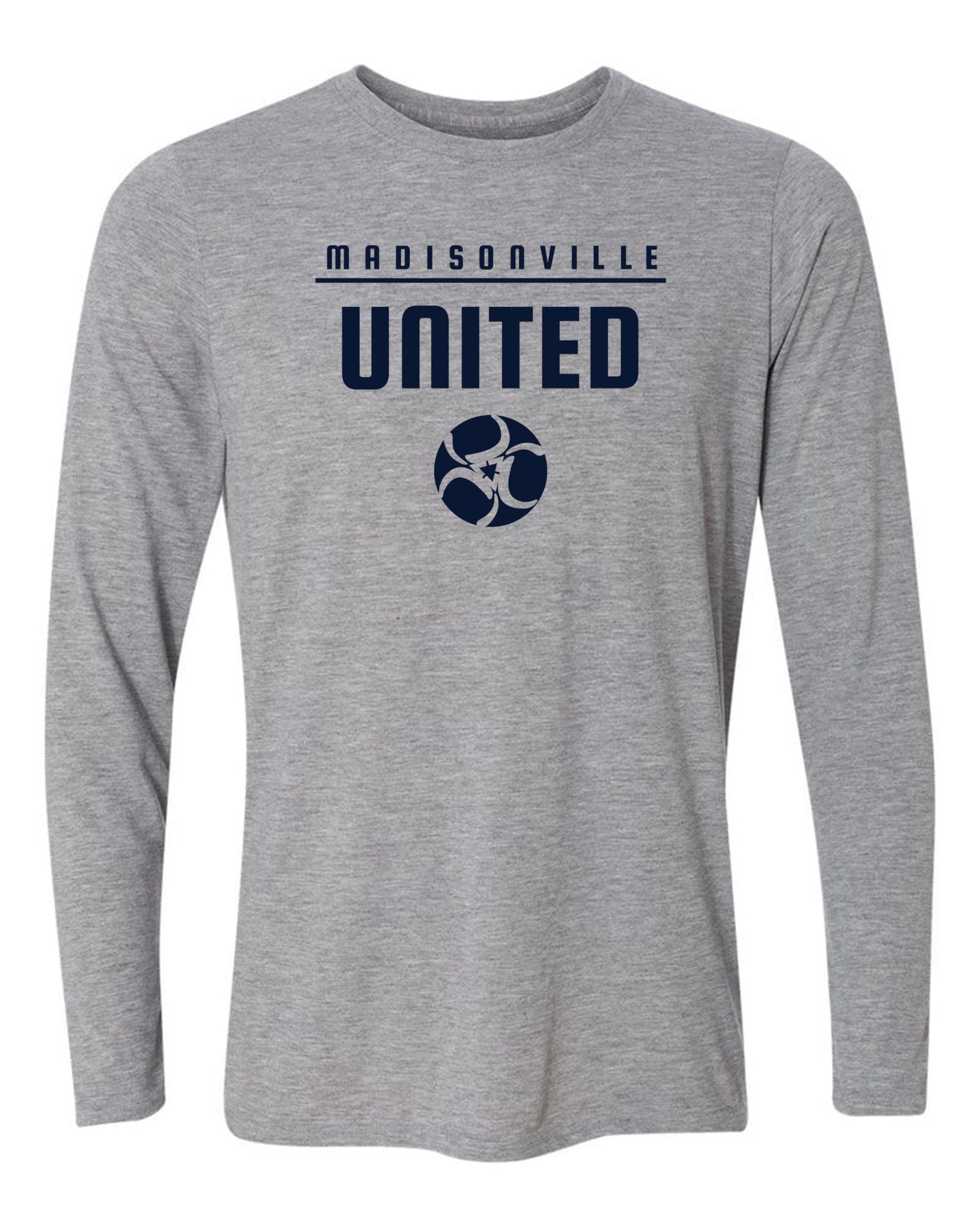 Madisonville United Long-Sleeve T-Shirt Madisonville United Spiritwear Womens Large Sport Grey - Third Coast Soccer