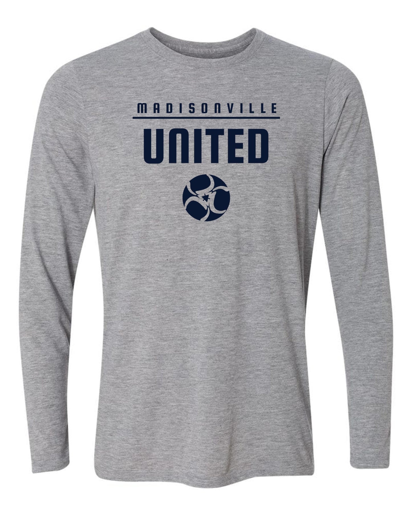 Madisonville United Long-Sleeve T-Shirt Madisonville United Spiritwear Womens 2Xlarge Sport Grey - Third Coast Soccer