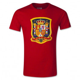 adidas Men's Spain Logo Tee - Red International Replica Large Red - Third Coast Soccer