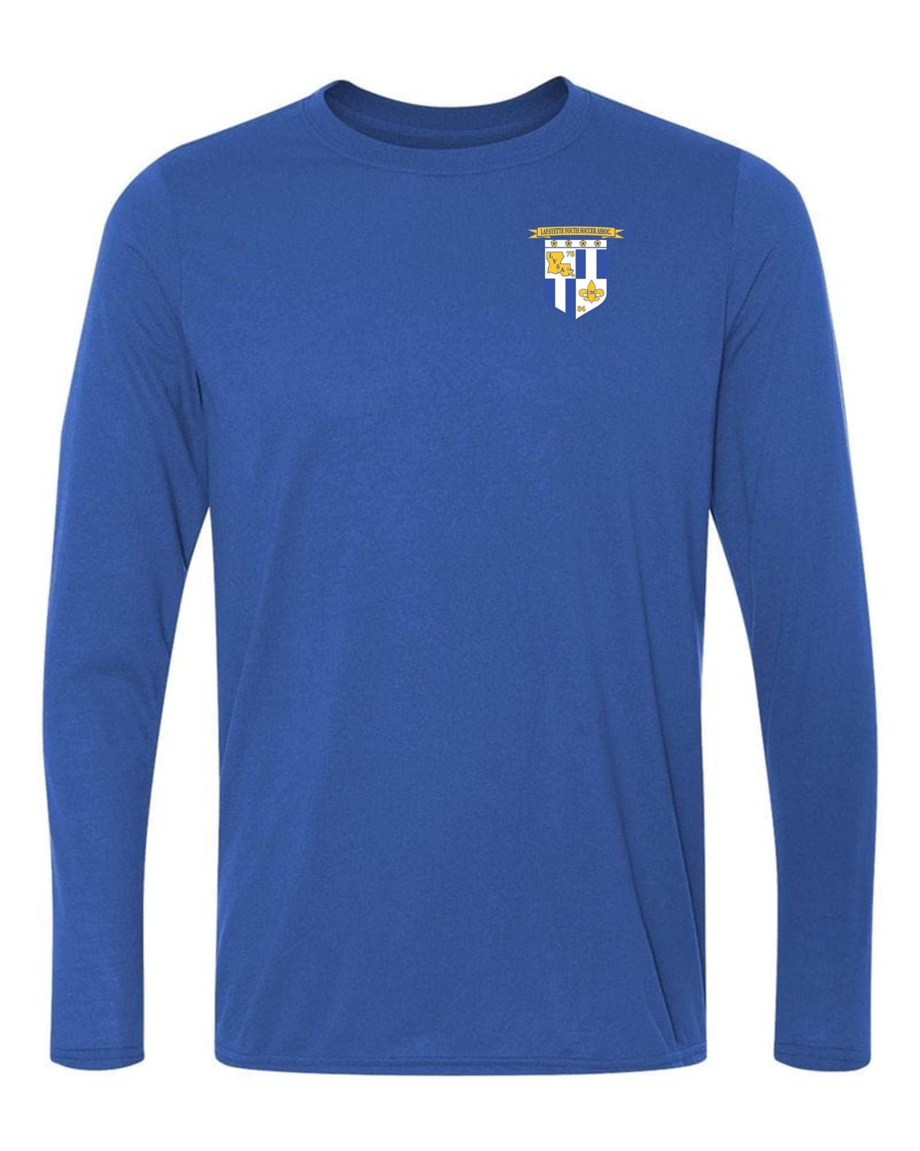LYSA Long Sleeved T-Shirt - Royal or Gold LYSA Spiritwear Yellow Womens 2Xlarge - Third Coast Soccer