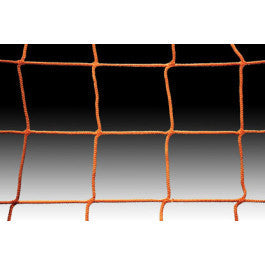 KWIKGOAL Soccer Net - 8H x 24W x 3D x 8 1/2B, 120mm mesh, Solid Braid Knotless Nets Orange - Third Coast Soccer