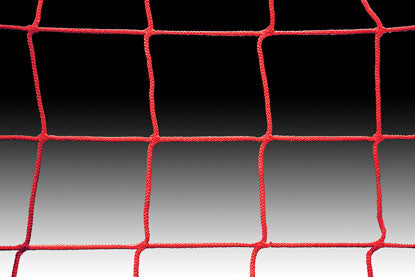 KWIKGOAL Soccer Net - 8H x 24W x 3D x 8 1/2B, 120mm mesh, Solid Braid Knotless Nets Red - Third Coast Soccer