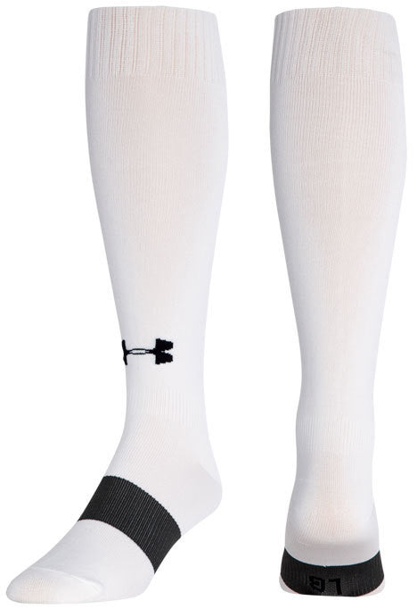 Under Armour Soccer OTC Sock Socks White Medium (8-10, 9-11, Etc.) - Third Coast Soccer