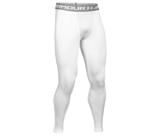 Under Armour Coldgear Compression Leggings - White Pants White Mens Small - Third Coast Soccer