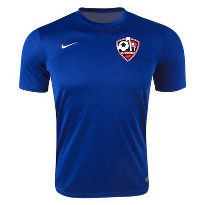 Nike SCSL Recreational Tiempo II Jersey St. Charles Soccer Club Rec Scarlet/White Mens Small - Third Coast Soccer