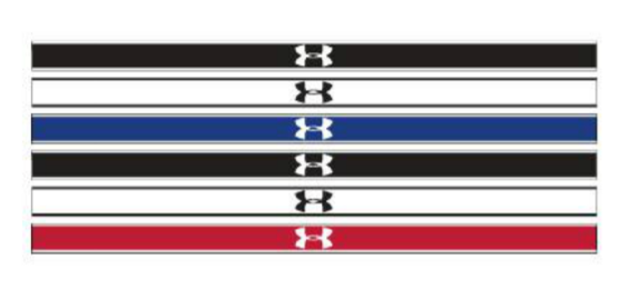 UA Mini Headband 6-Pack Player Accessories Red/Black/White  - Third Coast Soccer