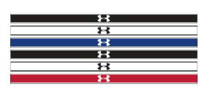UA Mini Headband 6-Pack Player Accessories Red/Black/White  - Third Coast Soccer