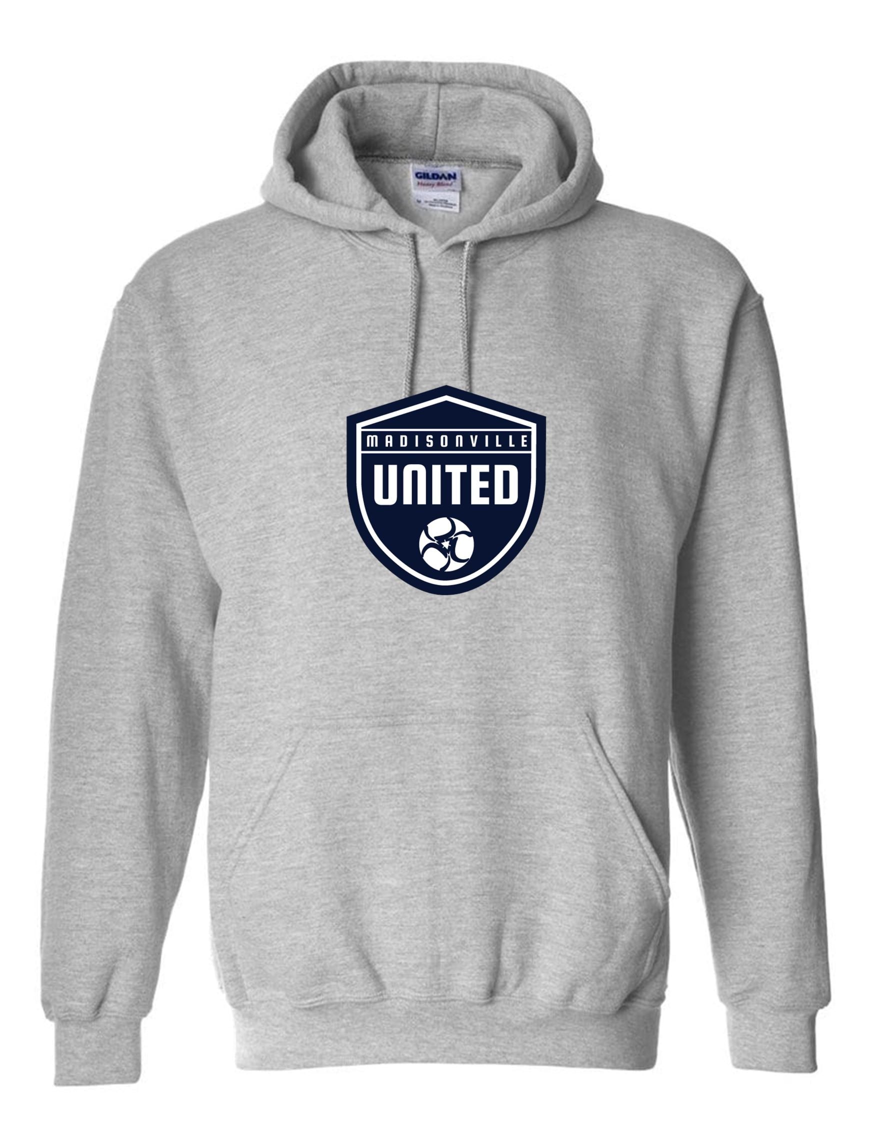 Madidsonville United Hoody - Black, Grey, Navy or White Madisonville United Spiritwear Mens Small Sport Grey - Third Coast Soccer