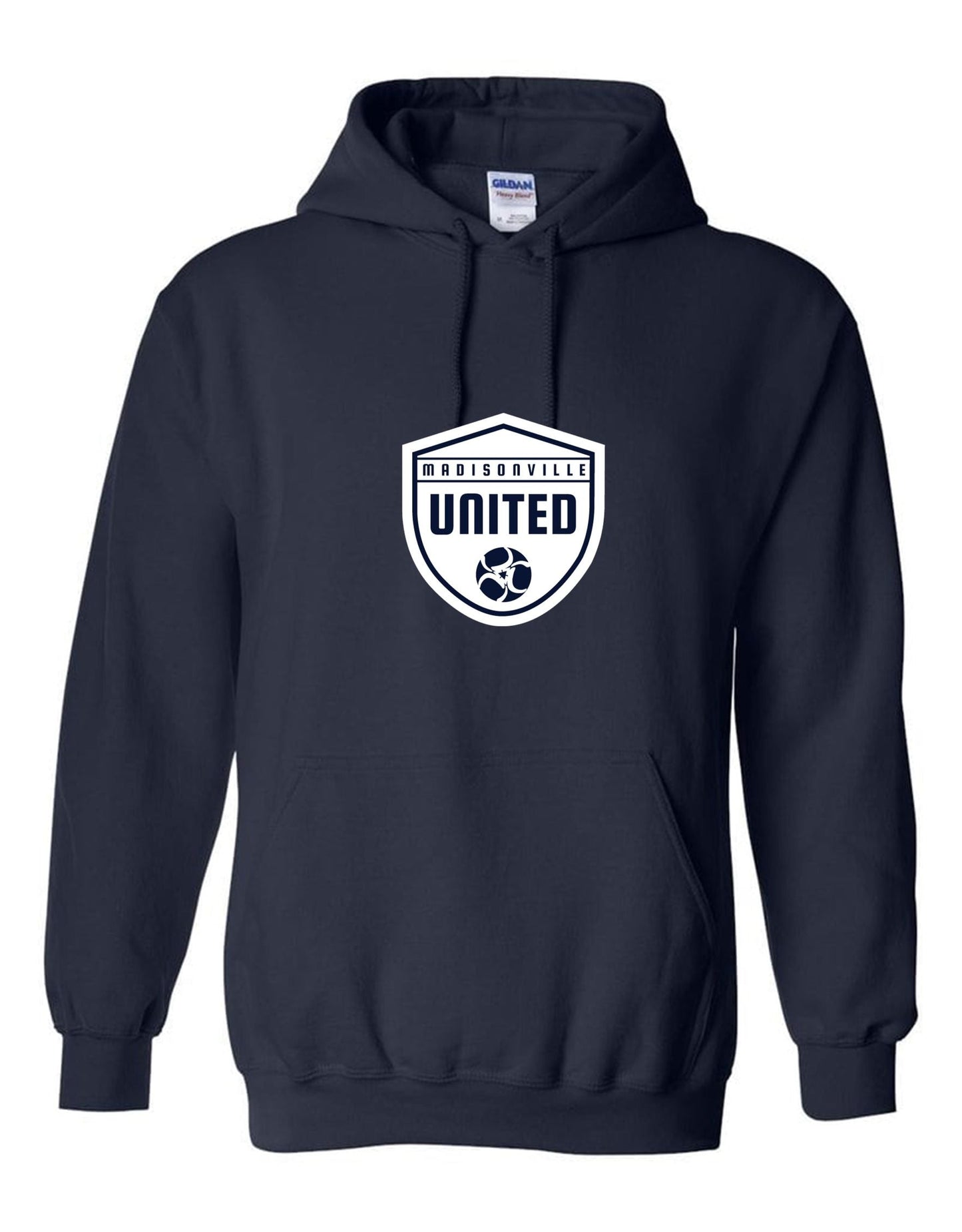 Madidsonville United Hoody - Black, Grey, Navy or White Madisonville United Spiritwear Mens 2Xl Navy - Third Coast Soccer