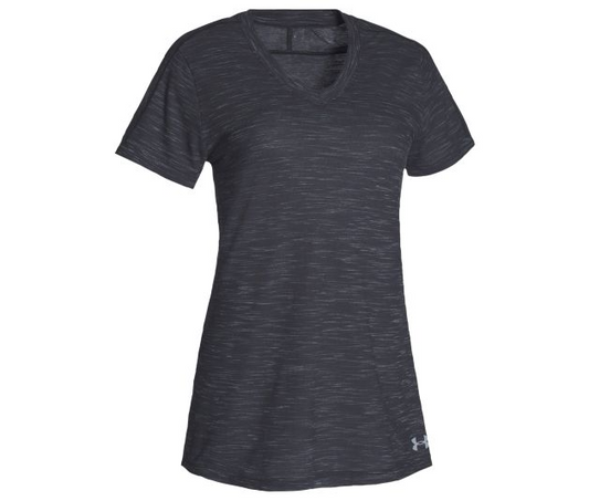 Under Armour Women's Stadium Flow Tee - Black/Steel Training Wear Black Womens XSmall - Third Coast Soccer