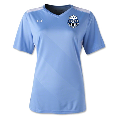 Under Armour GCU Women's Fixture Jersey - Carolina Blue Gulf Coast United Carolina Blue/White/White Xlarge - Third Coast Soccer