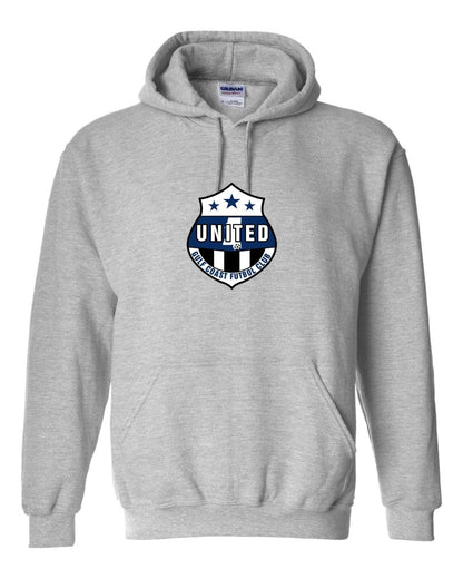 GCU Hooded Sweatshirt - Royal or Sport Grey Gulf Coast United Spiritwear Sport Grey Mens Extra Large - Third Coast Soccer