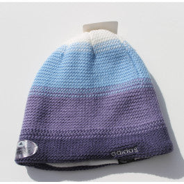 adidas Multicolor Reversible Beanie - Purple/Light Blue/White Hats   - Third Coast Soccer