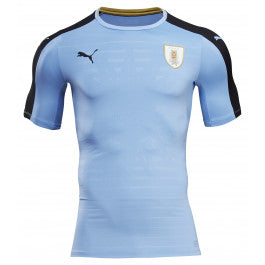 PUMA Uruguay 2016 Home Jersey International Replica Silver Lake Blue/Victory Gold Mens Medium - Third Coast Soccer