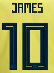 ***COLOMBIA WC 2018 NAME & NUMBER Replica Hero Printing Home James 10 - Third Coast Soccer