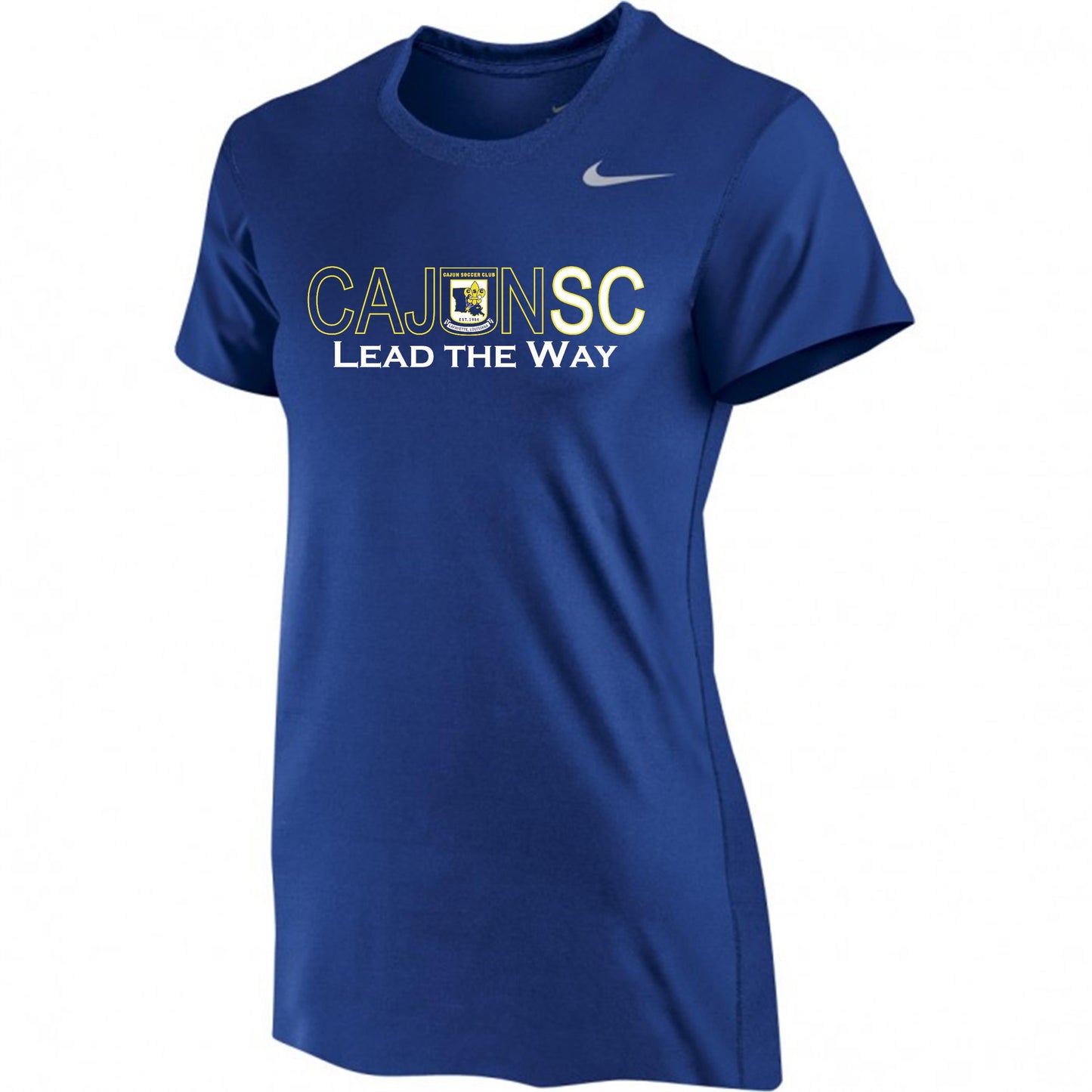Nike CSC Lead The Way Women's Legend Poly Top Cajun Soccer Club Spirit Royal Womens Large - Third Coast Soccer