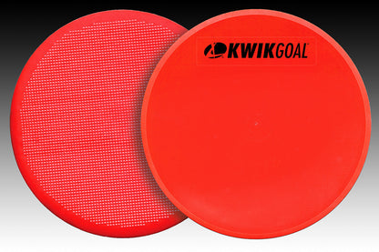 KwikGoal Flat Round Markers (Pack of 10) Coaching Accessories Red  - Third Coast Soccer