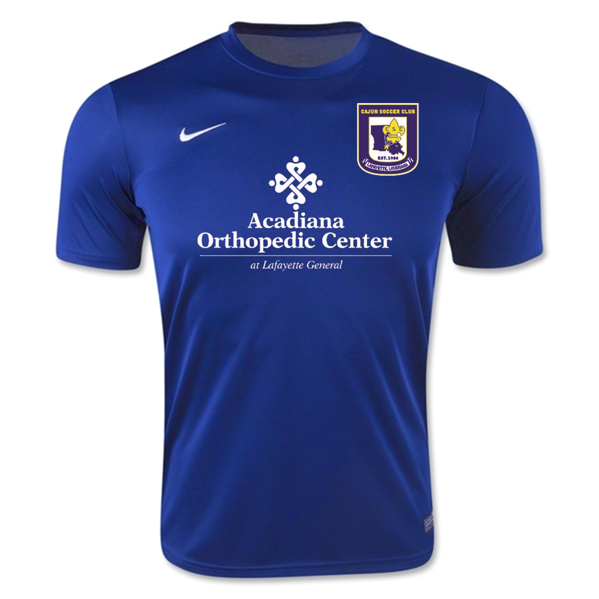 Nike CSC Youth Tiempo II Jersey Cajun Soccer Club Royal Youth Large - Third Coast Soccer