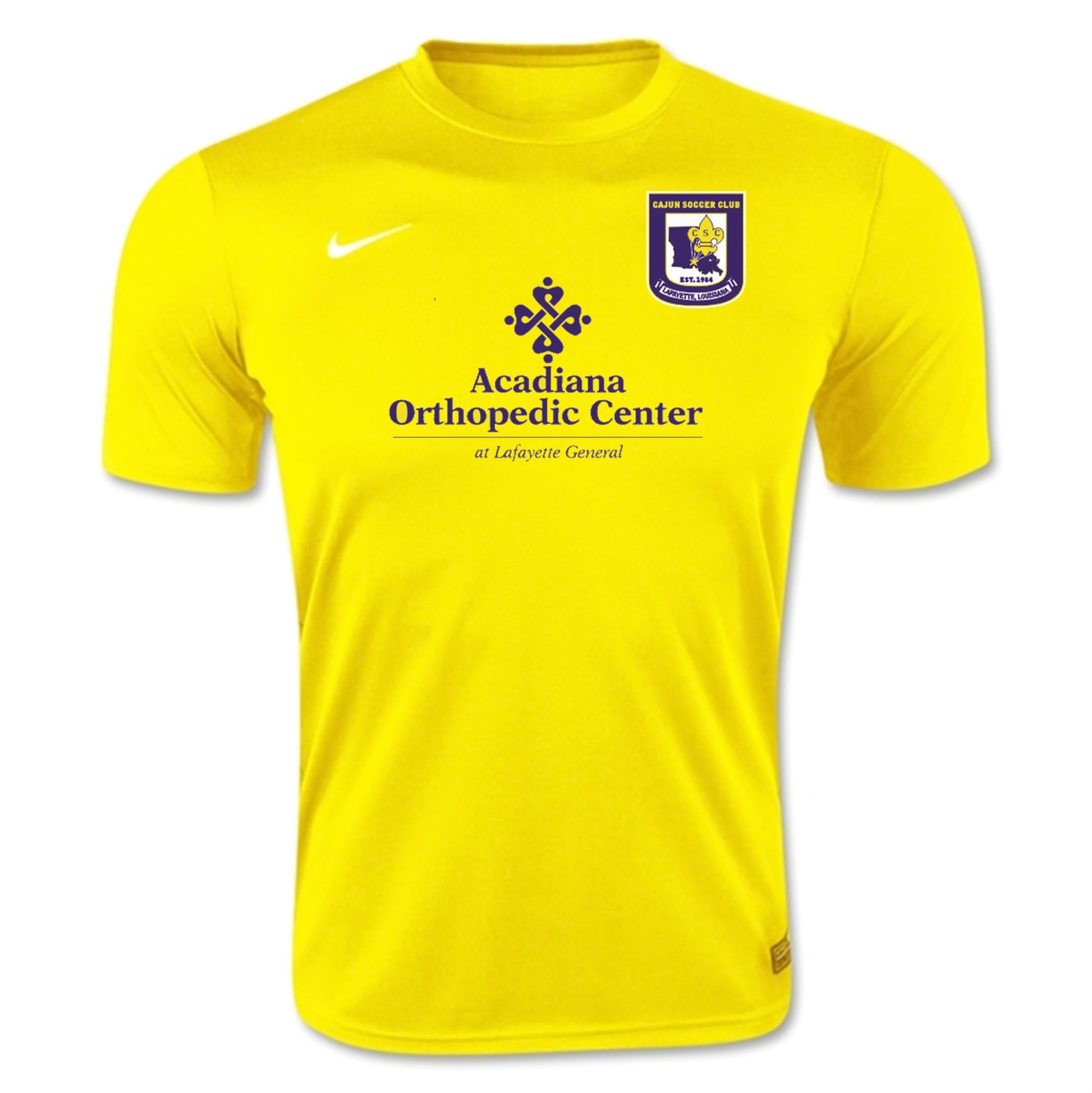 Nike CSC Youth Tiempo II Jersey Cajun Soccer Club Grey Youth Extra Small - Third Coast Soccer