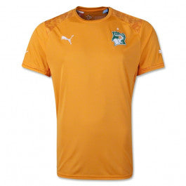 PUMA Ivory Coast Home Jersey 14/15 International Replica Flame Orange Xxlarge - Third Coast Soccer